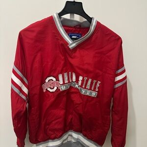 Starter Red Ohio State Buckeyes windbreaker